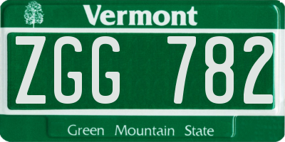 VT license plate ZGG782