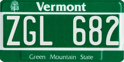 VT license plate ZGL682