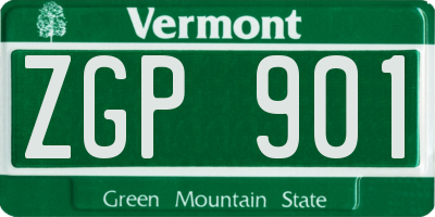 VT license plate ZGP901