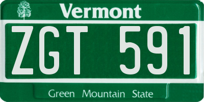 VT license plate ZGT591