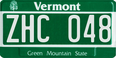 VT license plate ZHC048