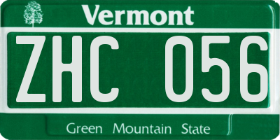 VT license plate ZHC056