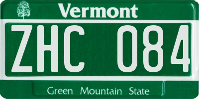 VT license plate ZHC084