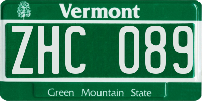 VT license plate ZHC089