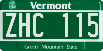 VT license plate ZHC115