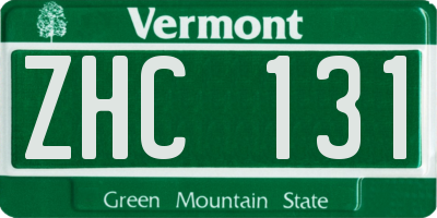 VT license plate ZHC131