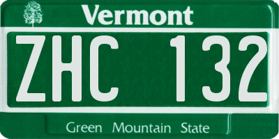 VT license plate ZHC132