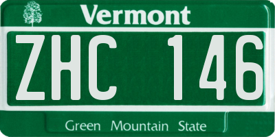 VT license plate ZHC146