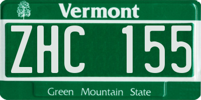 VT license plate ZHC155