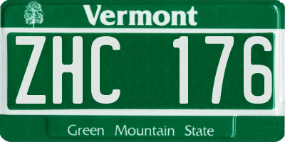 VT license plate ZHC176