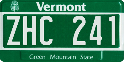 VT license plate ZHC241