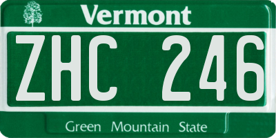 VT license plate ZHC246
