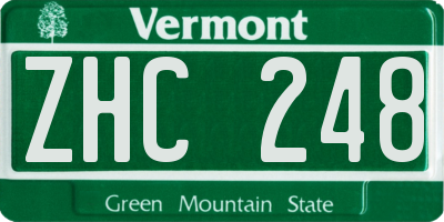 VT license plate ZHC248