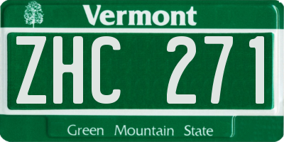 VT license plate ZHC271