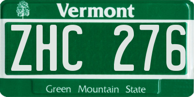 VT license plate ZHC276
