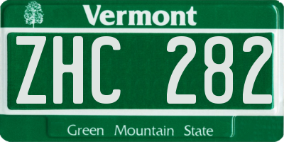 VT license plate ZHC282