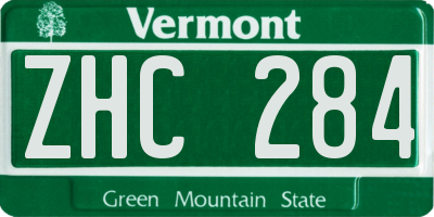 VT license plate ZHC284
