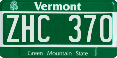 VT license plate ZHC370