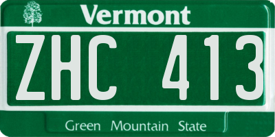 VT license plate ZHC413