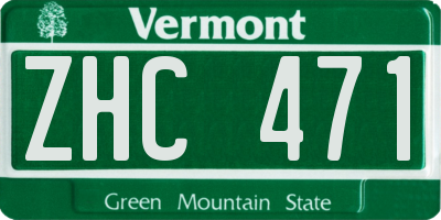 VT license plate ZHC471