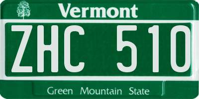 VT license plate ZHC510