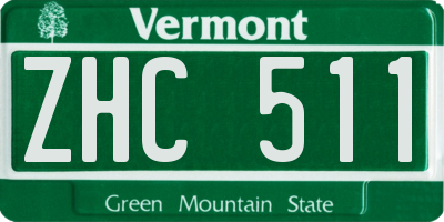 VT license plate ZHC511