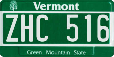 VT license plate ZHC516