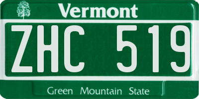 VT license plate ZHC519