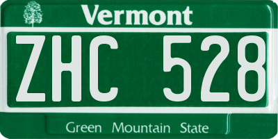 VT license plate ZHC528