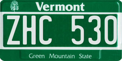 VT license plate ZHC530