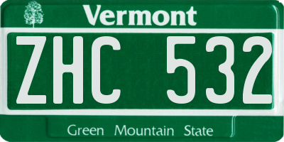 VT license plate ZHC532