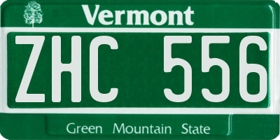 VT license plate ZHC556