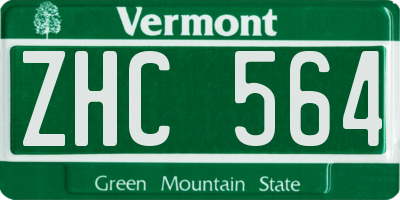 VT license plate ZHC564