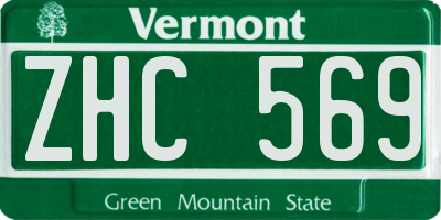 VT license plate ZHC569