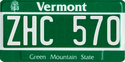 VT license plate ZHC570