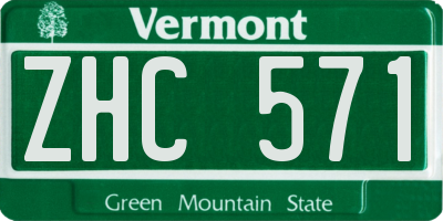 VT license plate ZHC571