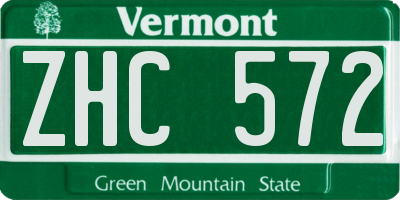 VT license plate ZHC572