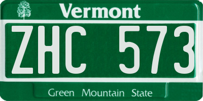 VT license plate ZHC573