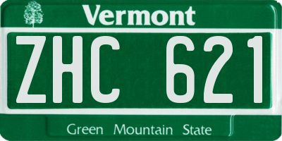 VT license plate ZHC621