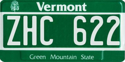 VT license plate ZHC622