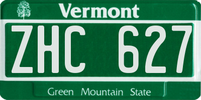 VT license plate ZHC627
