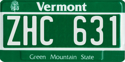 VT license plate ZHC631
