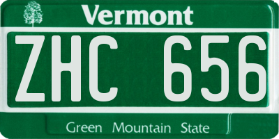 VT license plate ZHC656