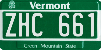 VT license plate ZHC661