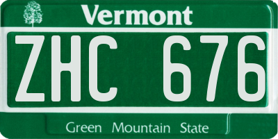 VT license plate ZHC676
