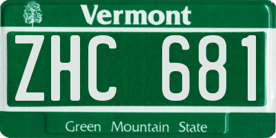 VT license plate ZHC681