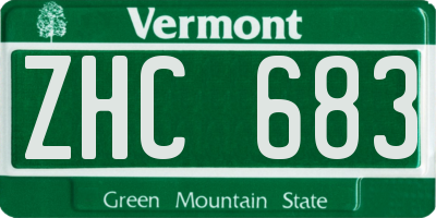 VT license plate ZHC683