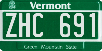 VT license plate ZHC691