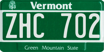 VT license plate ZHC702