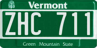VT license plate ZHC711